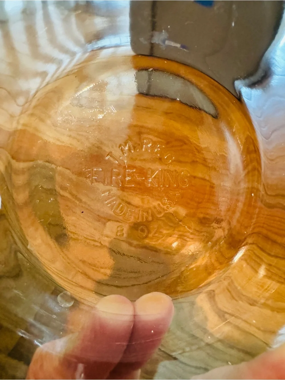 Vintage Fire King Small 8oz. Glass Casserole Dish w Lid
